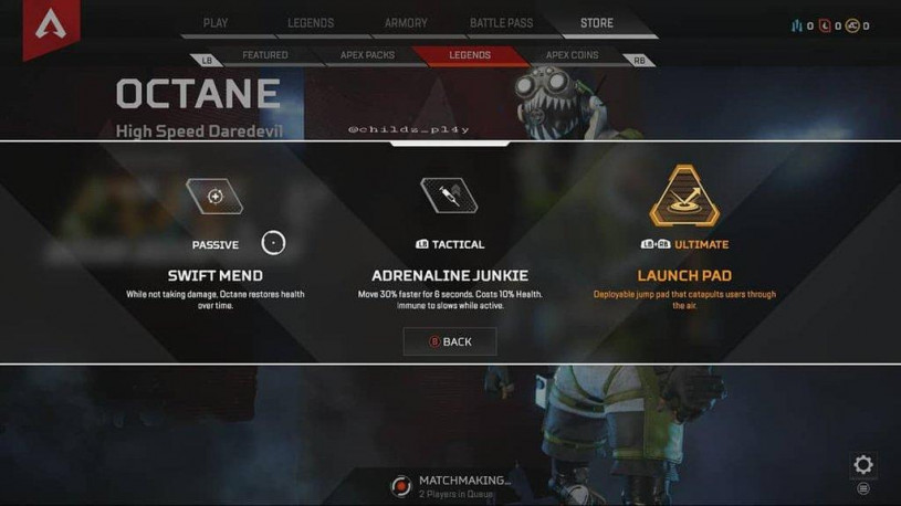 Новый персонаж Apex Legend - Octane, Способности Октана Новый персонаж Apex Legend - Octane, Способности Октана