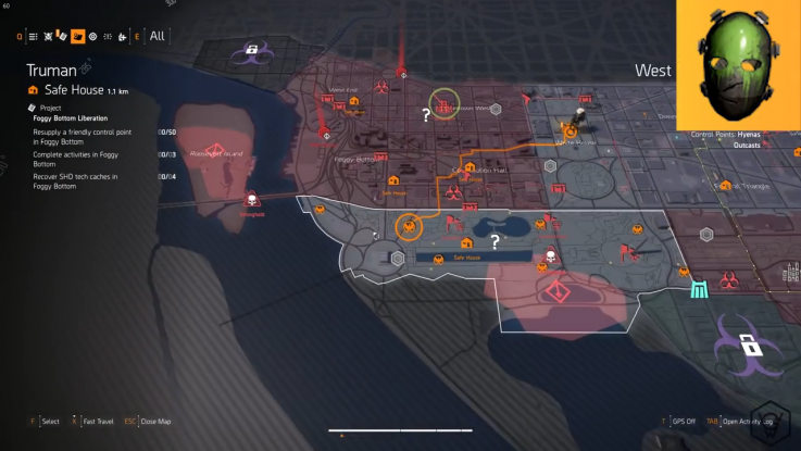 Расположение всех масок в The Division 2 - как собрать все маски, Гуль - Ghoul Mask Расположение всех масок в The Division 2 - как собрать все маски, Гуль - Ghoul Mask